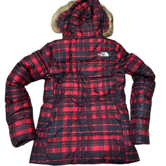 The North Face NF0A4R33 GOTHAM Plaid 440 Down Fill Puffer Jacket Women's Sz S - Picture 9 of 9